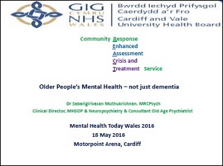 Older People’s Mental Health – not just dementia - Dr Sabarigirivasan Muthukrishnan